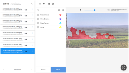 Labelbox interface for labeling, managing, and reviewing labels. 