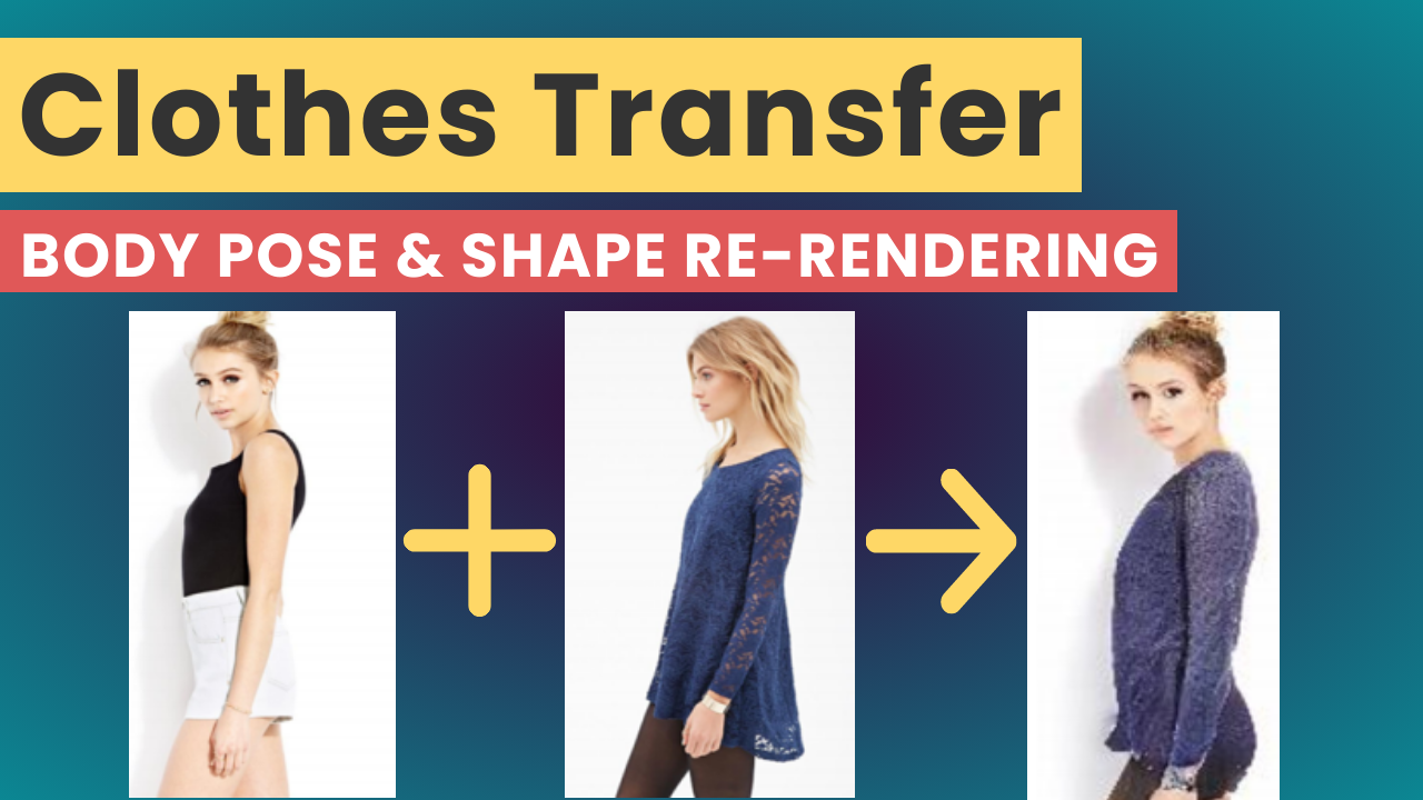 Transfer clothes between photos using AI
