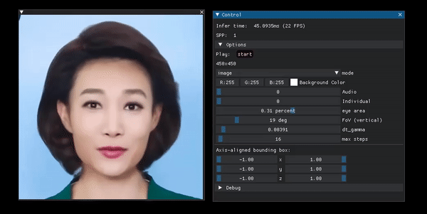 Exemple visuel de l’article « De l’audio aux visages parlants en temps réel avec l’IA ! RAD-NeRF expliqué »