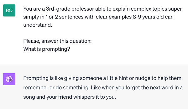 Visual example from Mastering Prompts: How to Effectively Communicate with AI Language Models