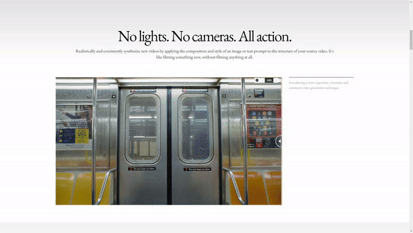Exemple visuel de l’article « Gen-1, l’avenir de la narration ? »