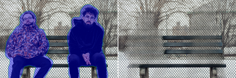 Exemple visuel de la suppression d’objets indésirables de vos images grâce à l’intelligence artificielle