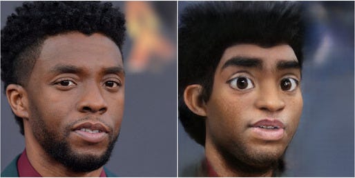 Visual example from Toonify: Transform Faces into Disney animated movie Characters