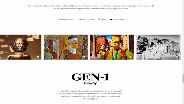 Exemple visuel de l’article « Gen-1, l’avenir de la narration ? »