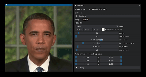 Exemple visuel de l’article « De l’audio aux visages parlants en temps réel avec l’IA ! RAD-NeRF expliqué »