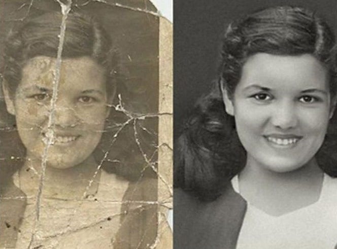 Exemple visuel tiré de « Une restauration de photos impressionnante avec l’IA ! »