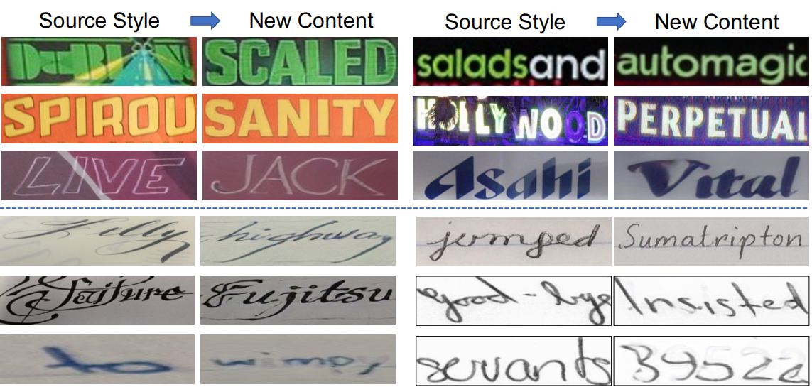 Exemple visuel tiré de Traduire ou modifier le texte des images en reproduisant son style : TextStyleBrush
