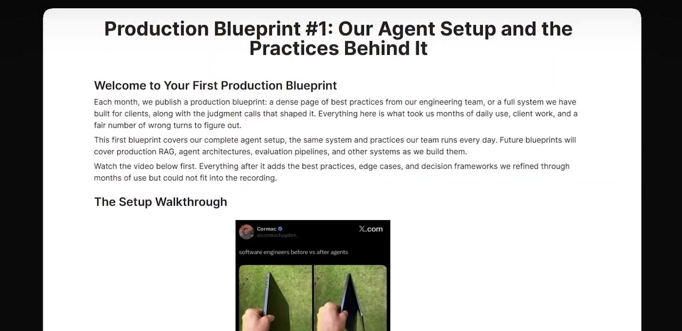 Un véritable blueprint de production offert avec le mentorat